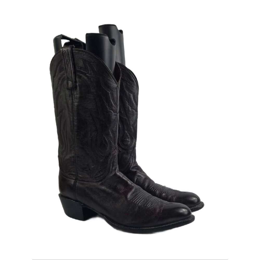 Lucchese 2000‎ Original Burgundy Leather Cowboy Men's Boots Size 11